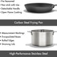 OXO Outdoor 8 Piece Camping Cookware Set, 10" Pre-Seasoned Carbon Steel Frying Pan Skillet, 2.25QT and 5QT Stainless Steel Saucepans with Lids, Removeable Handle, Trivet, Travel Bag, Space-Saving