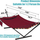 TegerDeger 12FT 2 Person Hammock with Stand Included 55 x 79IN Large Hammock 450LB Capacity with Hardwood Spreader Bar & Nylon Rope for Outside, Patio, Garden, Backyard, Beach - Red
