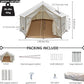 DANCHEL OUTDOOR B6 Luxury Glamping Wall Tent w/Stove Jack, No Center Pole, Higher Side Wall, 900D Flame Retardant Oxford for 4 Season 4-6 Person Family Yurt Cabin Glamping Camping,13ft/16.4ft