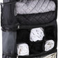 TABITORA Travel Portable Hanging Shelves Closet Organizer Packing Luggage Storage with Multifunctional and Foldable Invisible Compartment,Lightweight, for Suitcase, RV,Closet…Black,XL