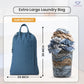 LFH Home Cotton Canvas Large Laundry Bag with Handle, Heavy Duty Drawstring Closure Washable Laundry Bags, School Travel, Home, Hotel, College Dorm, Organizer Sack, Toys Clothes 24x36-Sky Blue