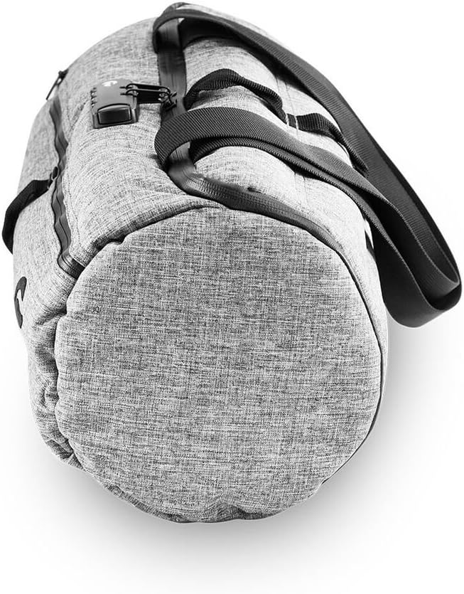 Skunk Duffle bag Medium 16"- Smell Proof - With combo lock (Gray, 16"x7.5")