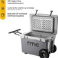 RTIC 52 Quart Ultra-Light Wheeled Hard Cooler Insulated Portable Ice Chest Box for Beach, Drink, Beverage, Camping, Picnic, Fishing, Boat, Barbecue, 30% Lighter Than Rotomolded Coolers
