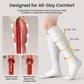LEVSOX Merino Wool Compression Socks for Women & Men 20-30 mmHg Knee High Graduated Support Socks for Nurses Pregnancy Travel