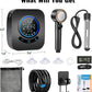 Upgraded Portable Shower with Heater, 1500W Immersion Heated, 8000mAh Rechargeable Camping Shower Pump with LED Display, IPX8 Waterproof Lightweight Outdoor Shower Pump Kit for Hiking