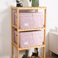 PRANDOM Extra Large Collapsible Storage Boxes with Lids Fabric Decorative Storage Bins Cubes Organizer Baskets with Cover Handles Divider for Bedroom Closet Living Room 19.7x15.7x11.6 Inch 3 Pack