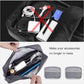 Universal Electronics Accessories Carrying Case, 2PCS Big + Small Portable Storage Pouch, Cosmetic Bag, Cable Organizer Compatible Hard Drive, Mouse, Power Bank, Adapter, Cellphone, Space Gray
