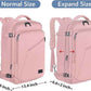MATEIN 45L Womens Travel Backpack, Extra Large Carryon Backpack Fits Overhead Bin, Cute Weekender Daypack for Travel on Airplane, Traveling Accessories for Women, Pink