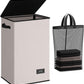 SOLEDI Laundry Hamper with Lid 90L Large & Tall Collapsible Laundry Basket, Clothes Hamper with Bag Removable Easy to Carry, Dirty Hampers for Bedroom, Bathroom, Dorm, College, Light taupe