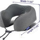 napfun Travel Pillow, 100% Pure Memory Foam Neck Pillows for Travel Airplane Headrest Flight Plane Accessories, Deep Grey, Medium (120-200LB)
