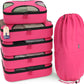 Shacke 6 Set Packing Cubes for Travel - Compression Packing Bags/Travel Organizer - Luggage Organizer Bags for Traveling - Travel Essentials for Women - Cruise Must Haves Packing List
