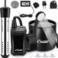 2026 Upgraded Portable Shower for Camping with Heater, Rechargeable Camping Shower with Intelligent LED Display, 5 Gal Foldable Bucket, 4 Spray Modes, Portable Shower for Travel, Pet Bath, Car Washing