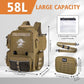 Goture Fishing Backpack, 58L 900D Water-Resistant Insulated Tackle Backpack with Cooler, Rod Holders, 8 Lure Pockets, Detachable Crossbody Bag, Gear Storage Large Fishing Bag for Camping Hiking