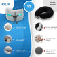 Travel Pillow for Airplane Neck Chin Support Memory Foam Machine Washable Adults Unisex Neck Pillows for Travel Airplane Sleeping Car Office Grey Small