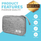 Electronics Organizer Travel Case,Electronic Accessories Storage Bag,Portable Waterproof Cable Organizer Bag,Travel Cord Organizer Bag for Small Charging Cord Storage,Cables,SD Card (Grey)