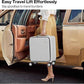 mixi 17x14x9 Carry On Luggage Underseat PC Hard Shell Suitcase Top Opening Aluminum Frame Travel Suitcases with Wheels, Smoke White