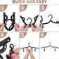 10 Pack Foldable Travel Hangers with 12 Clips - Portable Collapsible Clothes Hangers, Lightweight Folding Coat Hanger & Travel Drying Rack for Clothes