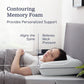 WEEKENDER Gel King Size-1-Pack-Medium Plush Feel-Neck and Shoulder Support-Side, Stomach, and Back Sleepers-Home, Hotel, & Hospital Essentials-CertiPur Certified Memory Foam Pillow, Blue