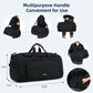 Large Travel Duffle Gym Bag with Shoe Compartment, Underseat Carry On Luggage Overnight Weekender Personal Item Workout Bags for Women Men (Black) - Roamly