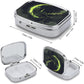 Metal 2 Compartment Pill Organizer Travel Friendly Portable Compact Pill Box Cute Pill Case to Hold Vitamins,Fish Oil,Supplements,Meds,Tablet for Purse,Pocket. (The Skeleton on The Moon)