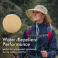 UV 50 Sun Hat for Women Wide Brim with Ponytail Hole Summer Packable Sunhat for Beach Fishing Hiking Gardening Waterproof
