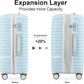 Joyway Luggage Set 3 Piece Suitcase Sets with Spinner Wheel,Hardside Expandable Travel Laggage with TSA Lock (13/20/24/28 Lightblue brown