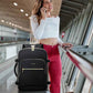LOVEVOOK Travel Backpack for Women & Men 40L,Airline Approved Carry On Backpack Travel Essentials,TSA Carry on Luggage,Waterproof Personal Item Travel Bag,Suitcase with 3 Packing Cubes,Black-Black