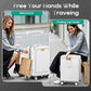 Joyway 20 Inch Carry on Luggage with Aluminium Frame and Front Pocket, PC Hardshell Suitcase with USB Port and Cup Holder, 21.5x14.2x9 Airline Approved, Luggage with Spinner Wheels and TSA Lock(White)