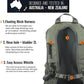 SPIKA Hunting Backpacks for Men, 25L Green Hunting Day Pack with Water Bladder, Removable Waist Belt, Rifle Holder, Internal Ammo Storage and Rain Cover