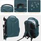 MOSISO Camera Backpack, DSLR/SLR/Mirrorless Photography Camera Bag Waterproof Artistic Geometric Hardshell Case with Tripod Holder&15-16 inch Laptop Compartment for Canon/Nikon/Sony, Teal Green