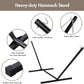 ANOW 2 Person Hammock with 12FT Stand, Heavy Duty Hammock with Stand for Outdoors, 450 LBS Weight Capacity, Light Brown