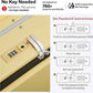 mixi 24 Inch Checked Luggage PC Hard Shell Suitcase Top Opening Aluminum Frame Travel Suitcases with Wheels, Lark Yellow