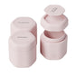 Cadence Travel Containers Haircare Capsule Set - Magnetic Containers with Lids,Carry On Travel Essentials For Women/Men - 3 Flex Mediums (1.32oz) - Shampoo, Conditioner & Comb Icon Labels - Petal