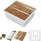 21 Inch White Granite Composite Bar Sink 21x18 Single Bowl Granite Composite Undermount Small Kitchen Sink Small Wet Bar Sinks with Workstation Quartz Natural Stone