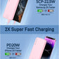 Portable Charger with Built in Cable and AC Wall Plug, USB C Power Bank 12000mAh 22.5W Super Fast Charging, Lightweight Portable Phone Charger Travel Battery Pack for iPhone, ect