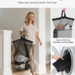 SOLEDI Laundry Hamper with Lid 90L Large & Tall Collapsible Laundry Basket, Clothes Hamper with Bag Removable Easy to Carry, Dirty Hampers for Bedroom, Bathroom, Dorm, College, Grey
