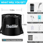Portable Camping Shower, Pop Up Shower Privacy Tent Kit with LED Lights, 4500mAh Rechargeable Shower Pump, Filtered Shower Head & 7.4 Gallons Foldable Bucket, Outdoor Shower for Hiking Beach, Travel