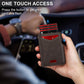 Wallet for Men Wallet with Slim Pop Up Card Holder 9-13 Cards, Bifold Minimalist Smart Wallet RFID Blocking Credit Card Holder with ID Window & Stretchable Cash Slot Compact Metal Aluminum Card Case