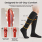 LEVSOX Merino Wool Compression Socks for Women & Men 20-30 mmHg Knee High Graduated Support Socks for Nurses Pregnancy Travel