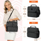 OPUX Lunch Box For Men Women, Insulated Large Double Decker Lunch Bag, Charcoal Gray, 10x7.5x10 Inches