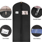Syeeiex 60'' Garment Bags for Hanging Clothes, Set of 8 Dress Bags for Gowns, Dress Garment Bags for Gowns, Evening Dresses, Fur Coat, Long Dress(Black)