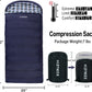 0 Degree Sleeping Bag 100% Cotton Flannel XXL for Adults Big and Tall Cold Weather Winter Zero Degree Camping,Free Compression Sack