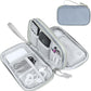 FYY Electronic Organizer, Travel Cable Organizer Bag Pouch Electronic Accessories Carry Case Portable Waterproof Double Layers All-in-One Storage Bag for Cable, Charger, Phone, Earphone Light Grey