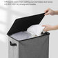 SOLEDI Slim Laundry Hamper with Lid, Narrow Laundry Basket with Removable Bags, Dirty Clothes Hamper with handle, Small Hamper perfect for Laundry room, Bathroom, Bedroom, Small spaces. 70L Grey