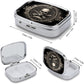Metal 2 Compartment Pill Organizer Travel Friendly Portable Compact Pill Box Cute Pill Case,for Pocket Wallets Daily Portable Medicine Vitamin Tablet Storage (Skull)