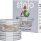 STOJO Collapsible Bowl 3 Set - Translucent Cashmere, 36oz - Reusable Silicone Bowl for Hot and Cold Food - Perfect for Travel, Meal Prep, To-Go Lunch, Camping & Hiking - Microwave & Dishwasher Safe