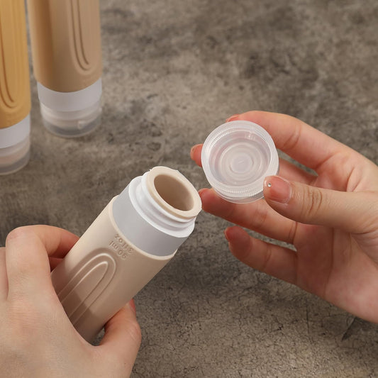 Travel Bottles for Toiletries, 5 Pack TSA Approved Travel Size Containers, 3oz Leak Proof Refillable Travel Accessories for Shampoo Conditioner, BPA Free Travel Bottles with Toiletry Bag