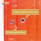 GUARD SHIELD Orange Tarp 20x20 Feet Tarps High Visibility Outdoor Poly Cover Lightweight 6mil
