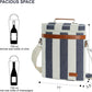 Zormy 3 Bottle Insulated Wine Tote Cooler Bag, Portable Carrier with Corkscrew Opener and Shoulder Strap for Beach Travel Picnic, Unique Carrier