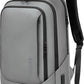 hk Laptop Backpack for Men with USB Charging Port Water-Resistant for 15.6 Inch Computer Bag Durable High-Tech Daypack Casual Backpack for Business Work College Weekender Travel- Grey